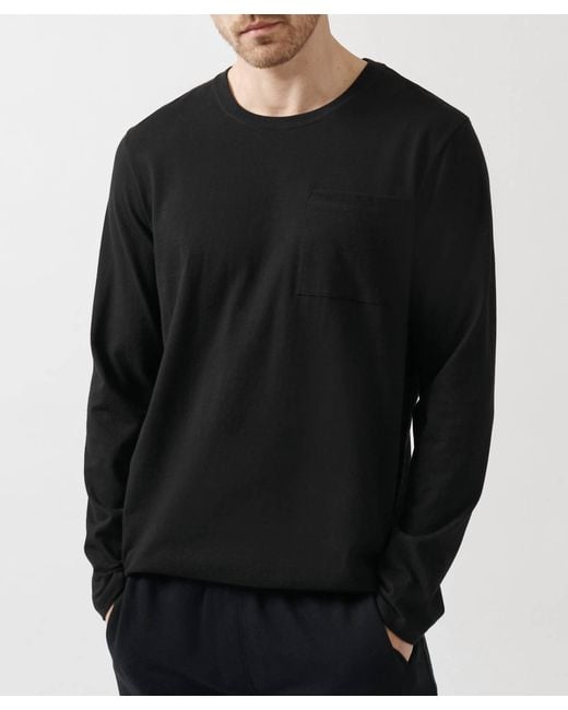 ATM Black Compact Jersey Oversized Top for men