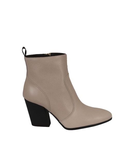 Hogan Brown H577 Leather Booties