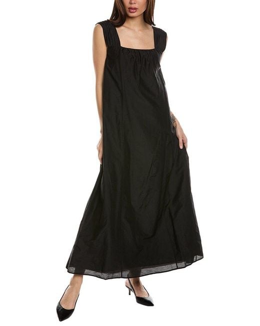 Merlette Black Rossetti Silk-blend Maxi Dress