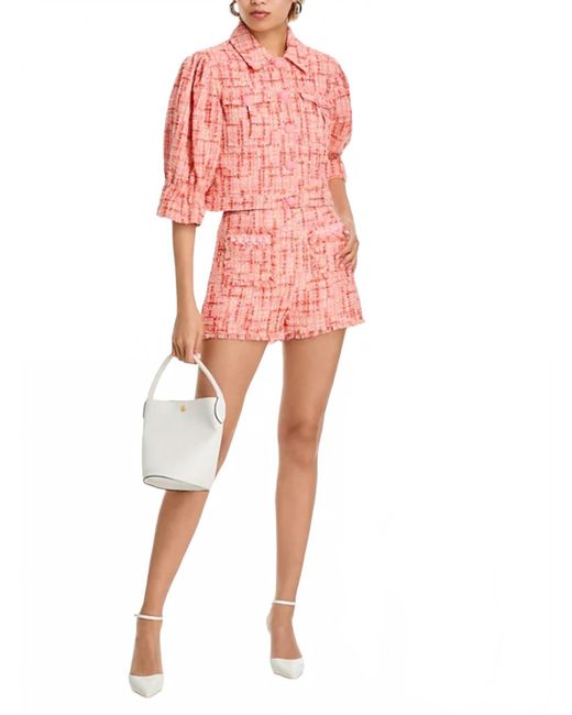 Cinq À Sept Pink Lucie Boucle Racquel Shorts