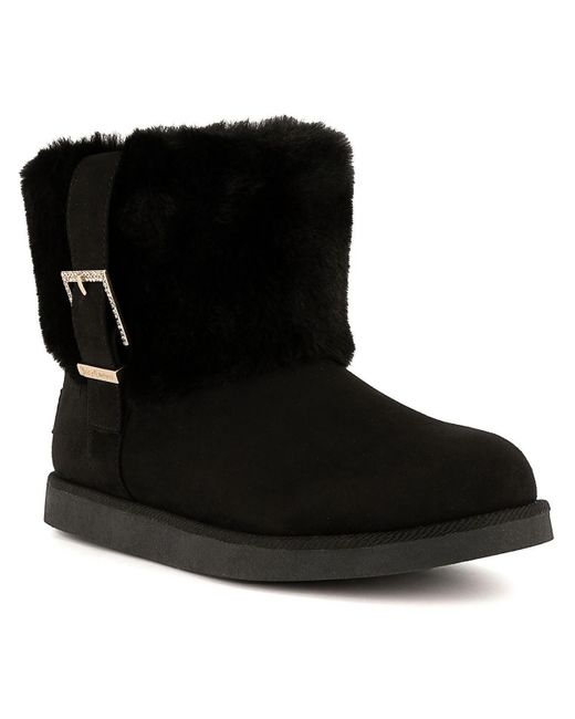 Juicy Couture Black Klaire Comfort Insole Manmade Winter & Snow Boots