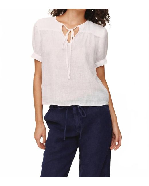 Bella Dahl White Flowy Pullover Top
