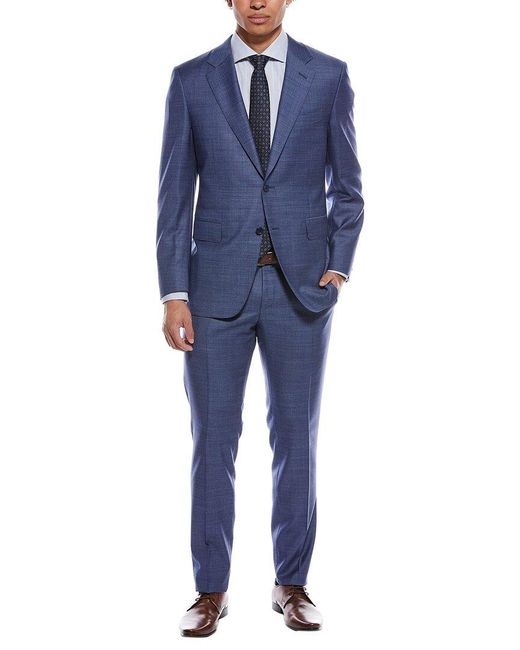 Canali Blue 2Pc Wool Suit for men