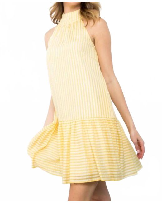 Thml Yellow Colette Drop Waist Dress