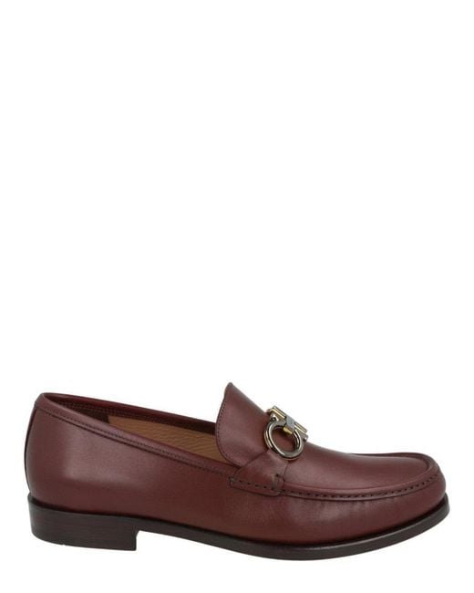Ferragamo Brown Rolo Leather Loafers for men