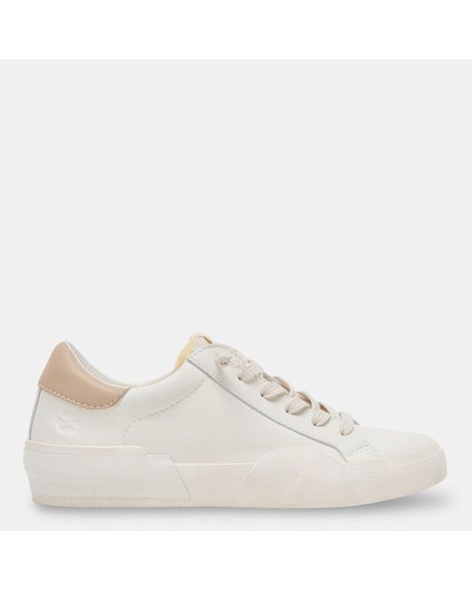 Dolce Vita Zina Foam 360 Sneakers White Dune Recycled Leather