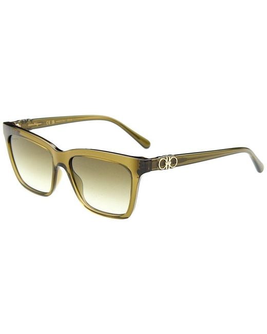 Ferragamo Gancini 55mm Sunglasses in Metallic | Lyst