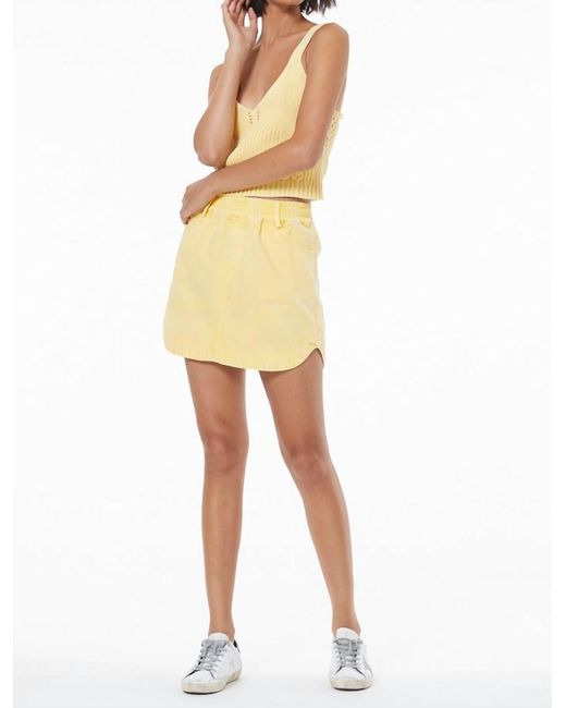 Young Fabulous & Broke Yellow Dixie Mini Skirt