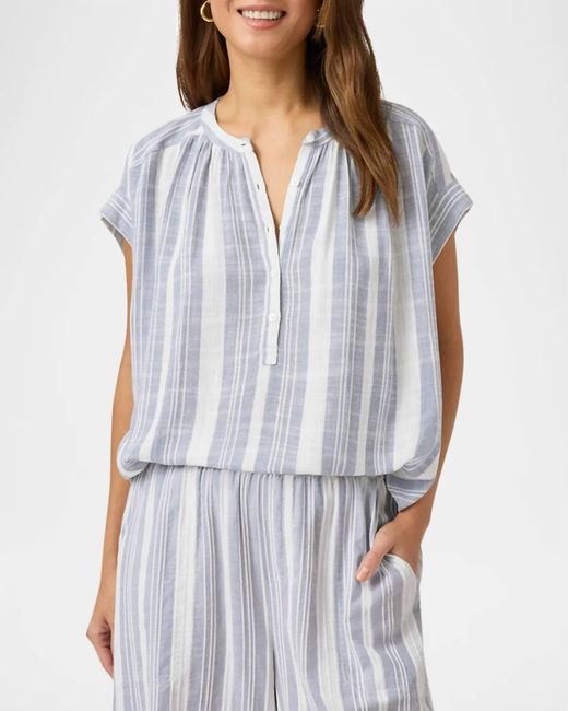 Splendid Blue Raegan Stripe Blouse