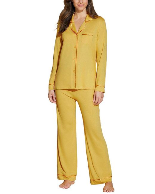 Cosabella Yellow Bella Top Pant Pajama Set