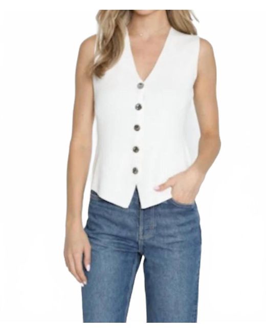 Drew Blue Juno Button Front Vest