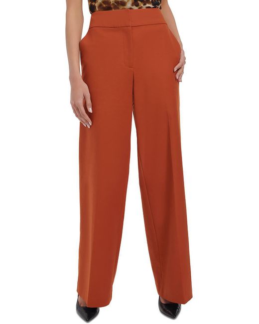 Calvin Klein Whitney Wide-Leg Work Wear Dress Pants in Orange | Lyst Calvin Klein Whitney Wide-Leg Work Wear Dress Pants in Orange | Lyst