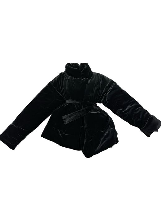 Norma Kamali Black Sleeping Bag Coat Short