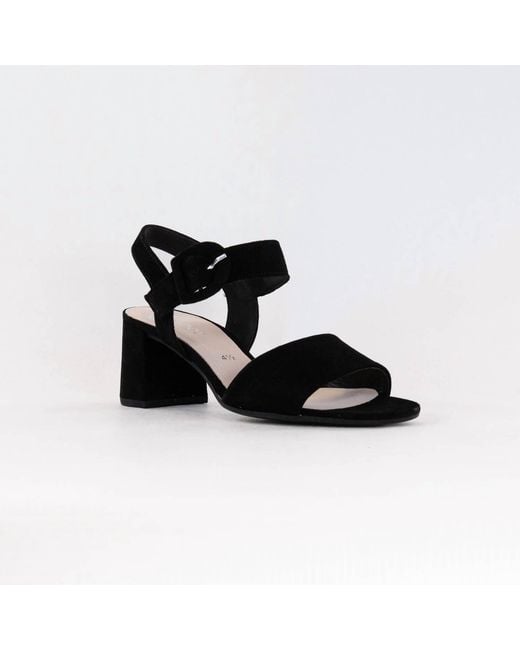 Gabor Black Ankle Strap Sandal