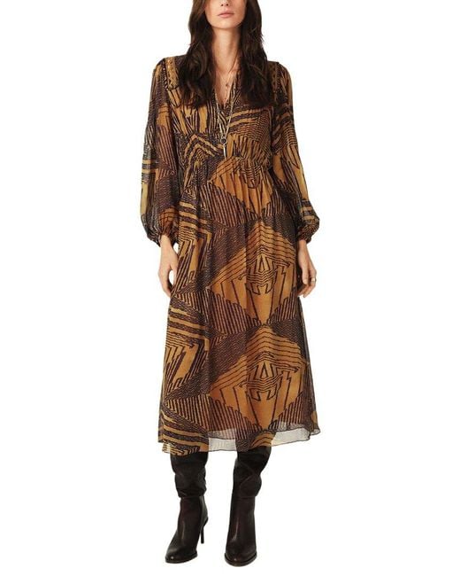 Ba&sh Brown Antal Dress