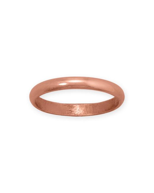 Fashnzfab Pink 2.5Mm Domed Solid Copper Ring