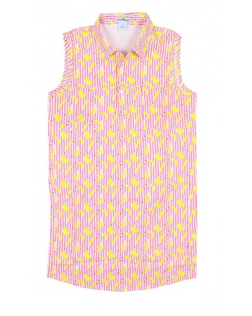 Blue Quail Clothing Co. Pink Girl's Sleeveless Dress Bananas
