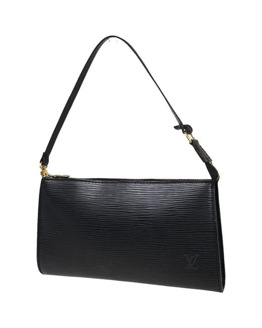 Louis Vuitton Black Pochette Accessoires Leather Clutch Bag (pre-owned)