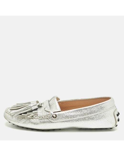 Tod's White Gommino