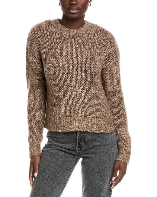 Autumn Cashmere Brown Open Gauge Cashmere & Silk-Blend Sweater