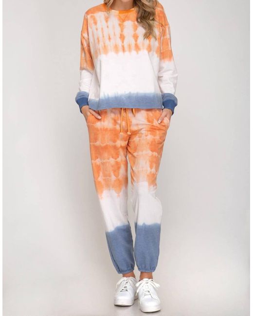 She + Sky Gray Vibrant Jogger Top