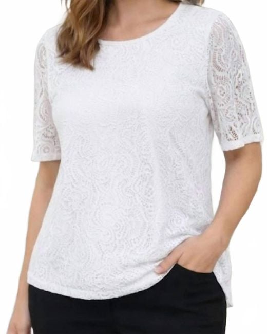 I TOUCH White Delicate Daydream Top