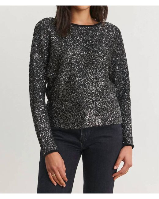 Velvet By Graham & Spencer Black Opaline Tiny Sequin Top