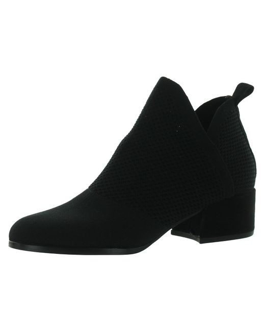 Eileen Fisher Black Clever Knit Cut-out Booties