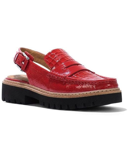 Donald J Pliner Red Halie Leather Loafer