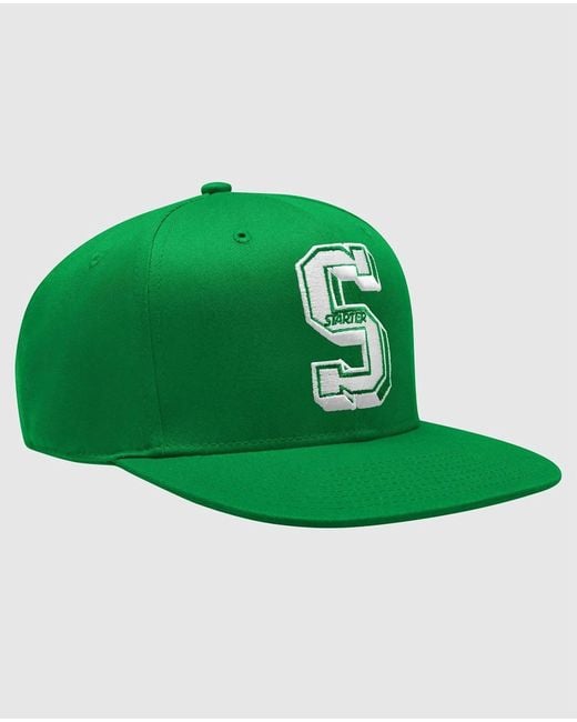 Starter Green Horizon Flat Brim Snapback for men