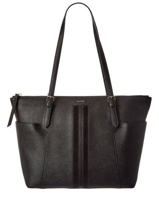 バッグ BALLY Black Leather Tote Bag Business A4 Bally Shaima Leather Tote in Black | Lyst