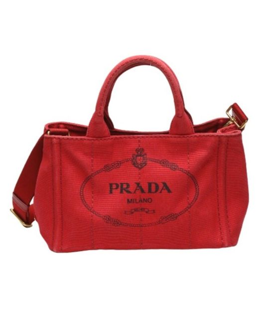 Prada Red Canapa Blue - Jeans Tote Bag (pre-owned)