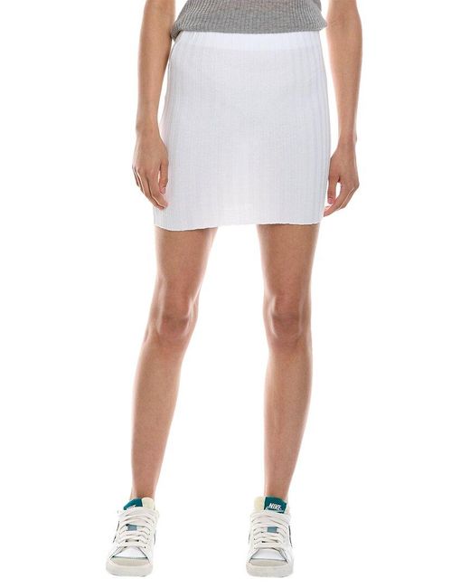 Cotton Citizen White Capri Mini Skirt