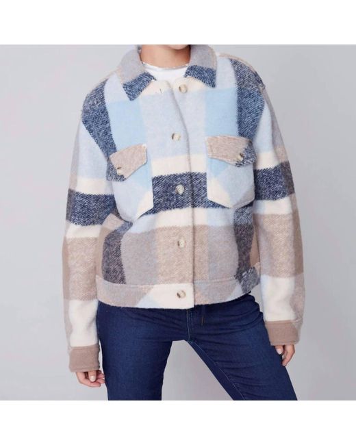 Charlie b Blue Zoe Boiled Wool Jacket