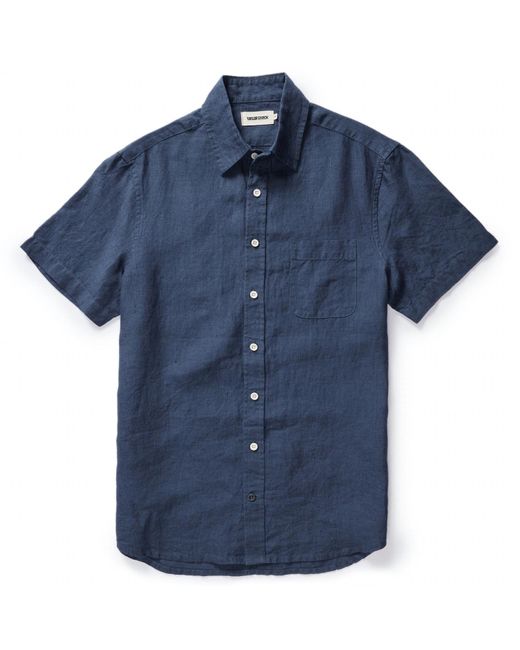 Taylor Stitch Blue The Short Sleeve California Shirt In Navy for men