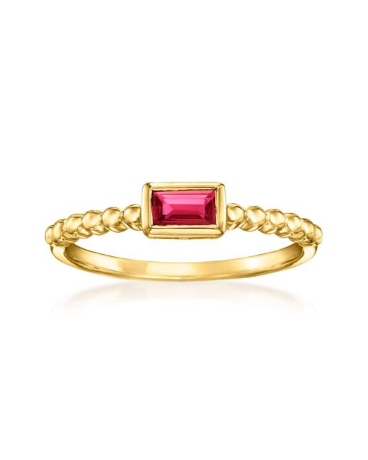 RS Pure Metallic By Ross-Simons Lab-Grown Ruby Ring