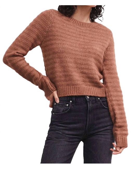 Z Supply Brown Bowie Cropped Sweater