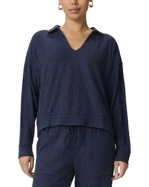 Splendid Blue Polo Top