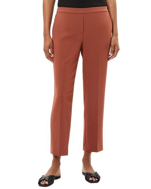 Theory Red Treeca Pull-On Pant