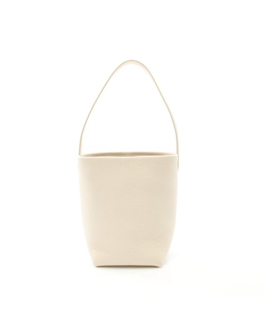 The Row White Small N/s Park Tote Shoulder Bag Tote Bag Leather Off