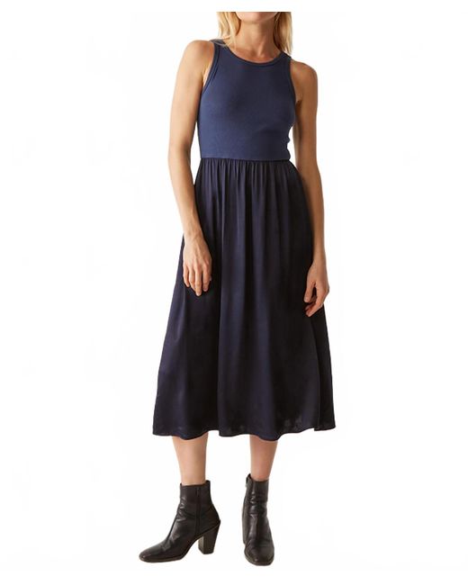 Michael Stars Blue Bridgette Media Tank Midi Dress
