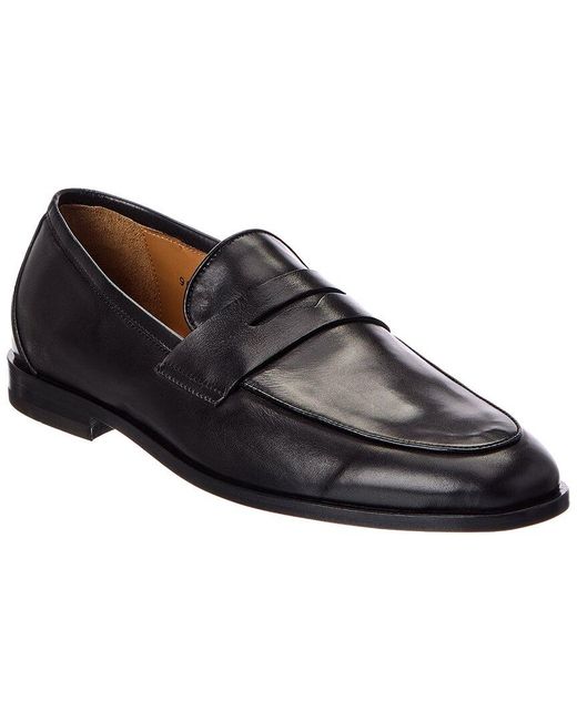 Antonio Maurizi Black Leather Loafer for men