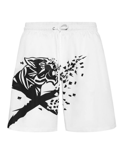Philipp Plein White Boxer Shorts for men