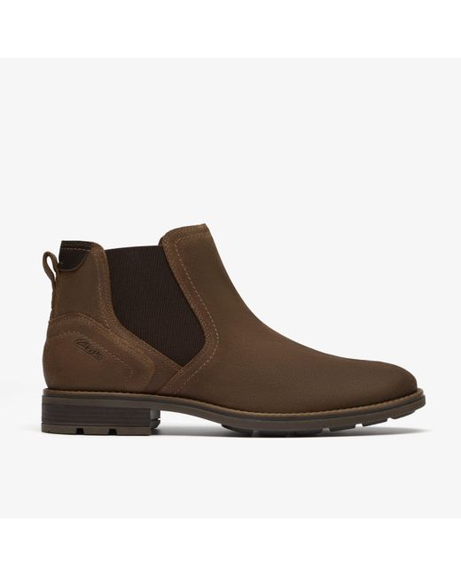 Clarks Brown Emmet Easy Cola Suede for men