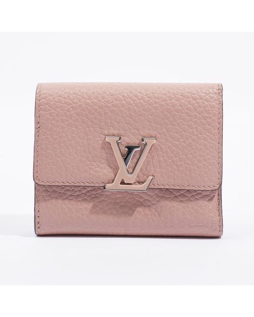 Louis Vuitton Pink Capucines Xs Wallet Rose Taurillon Leather