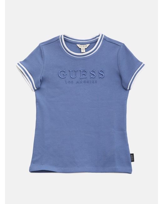 Guess Blue Eco Teddy Logo Tee (7-14)