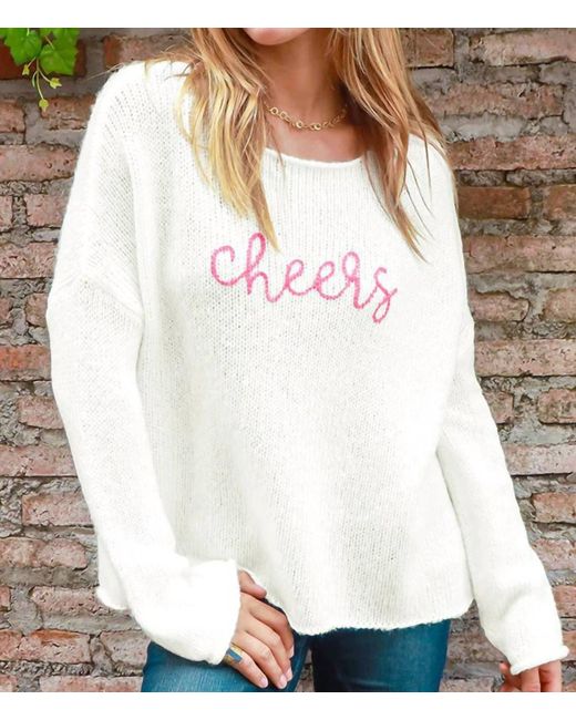 Wooden Ships White 'cheers' Crewneck Sweater