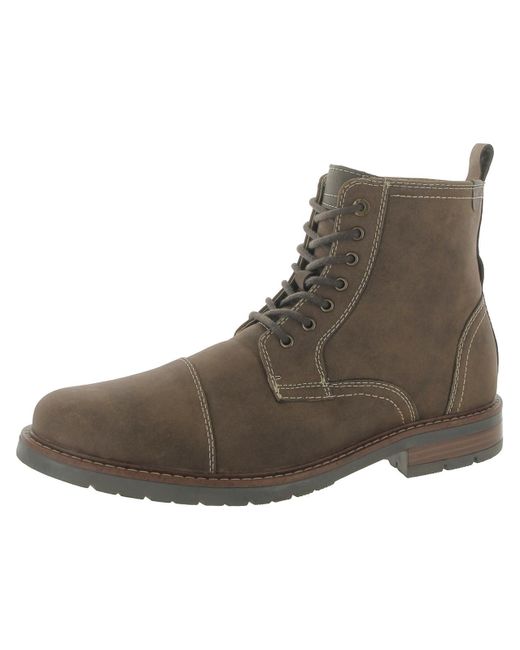 Dockers Brown Zipper Round Toe Combat & Lace-up Boots for men