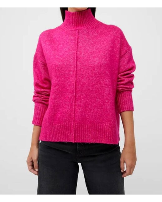 French Connection Pink Kessy Recycled Turtleneck Sweater