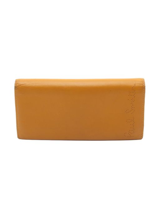 Paul Smith Brown Bi-fold Long Wallet Leather Logo